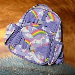 Pottery Barn Kids Unicorn Backpack - Purple and Rainbow small